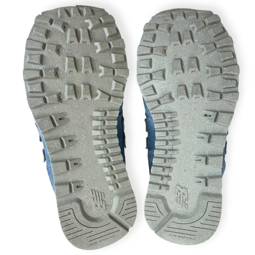 New Balance‎ 574 Boys' Sneakers Blue Suede Mesh Size 12 - Picture 4 of 7